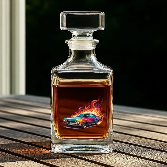 Retro American Racing Muscle Car Whiskey Decanters