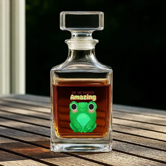 Toad with funny quote Whiskey Decanters