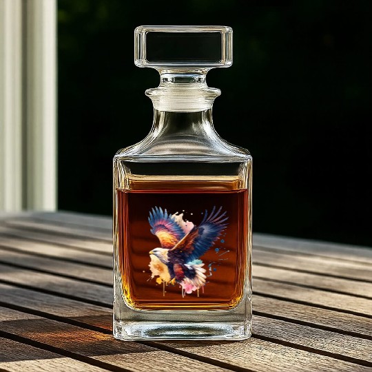 Wedge-tailed Eagle in Flight Whiskey Decanters