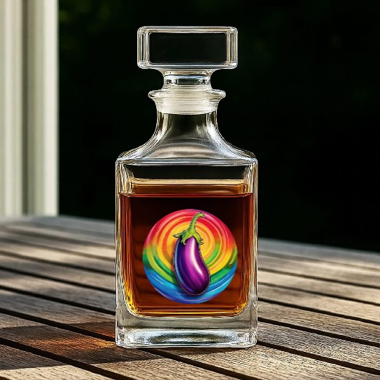 LGBTQ Eggplant Whiskey Decanters