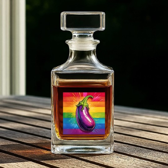LGBTQ Eggplant Whiskey Decanters