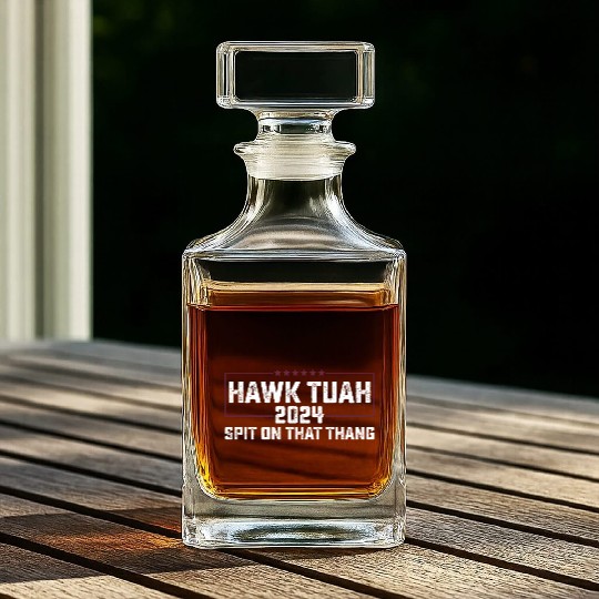 Hawk Tuah 2024 Spit On That Thing Presidential Can Whiskey Decanters