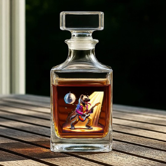 Disco Ball Guitar Hyena Whiskey Decanters