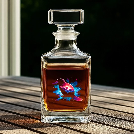 Cool Platypus Galaxy Space Art Whiskey Decanters