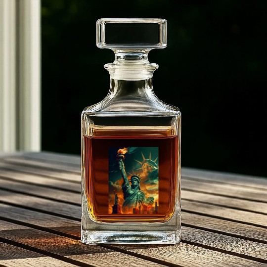 Statue of Liberty in New York USA Whiskey Decanters