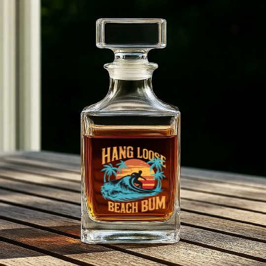 Hang Loose, Beach B Whiskey Decanters