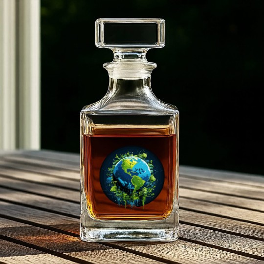Respect Your Mother Earth Day Save Our Planet Whiskey Decanters