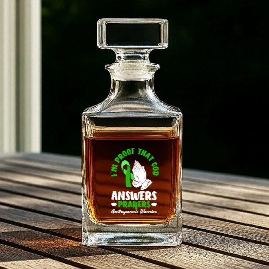 God Prayers Warrior Gastroparesis Awareness Whiskey Decanters