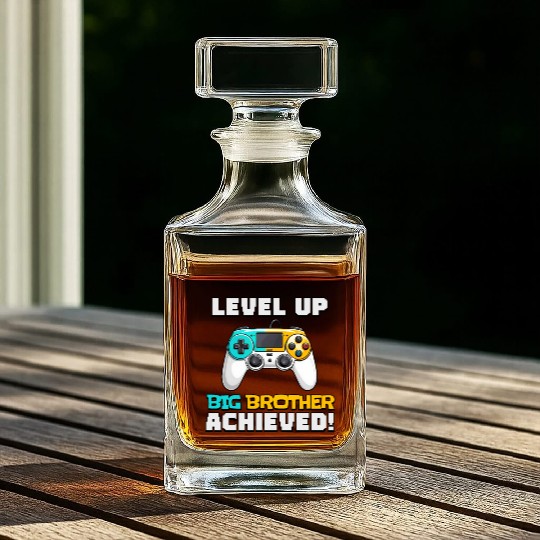 Funny Big Brother Level Up Whiskey Decanters