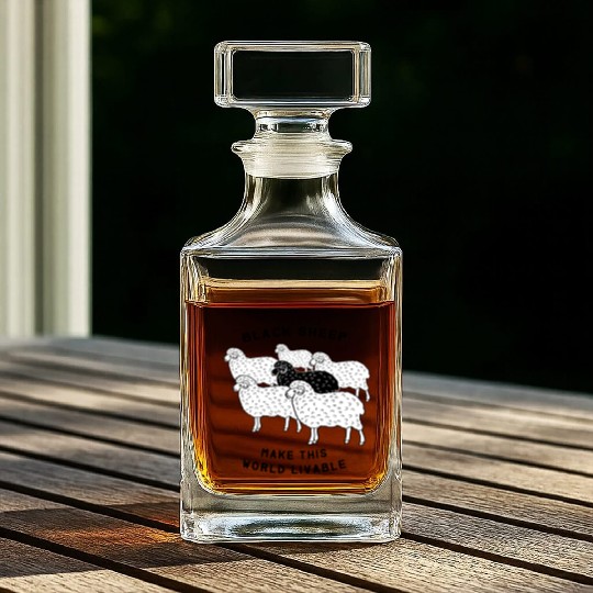 Black sheep make this world livable Whiskey Decanters