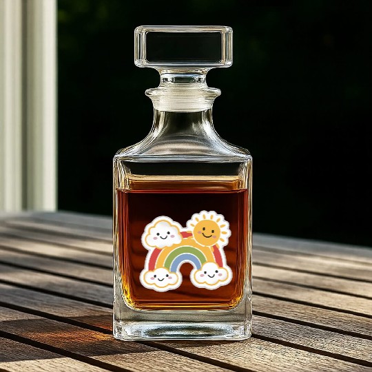 Rainbow Bright Whiskey Decanters