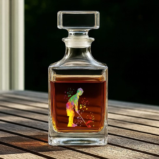 Golfer Colorsplash Kids Miniature Golf Whiskey Decanters