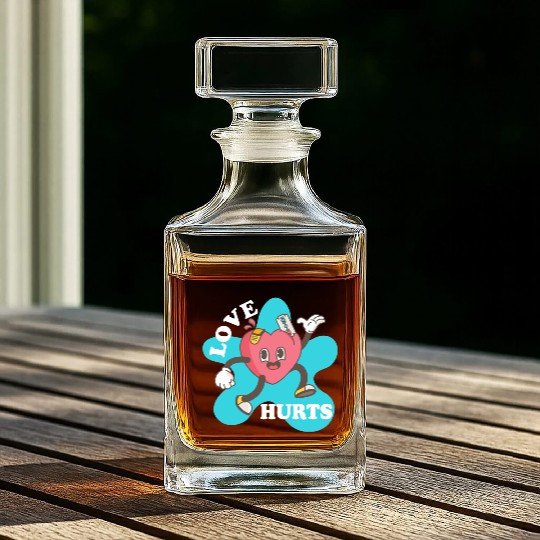 love hurts Whiskey Decanters
