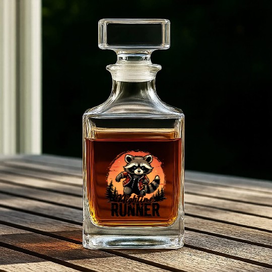 Running Raccoon for raccoon enthusiasts Whiskey Decanters