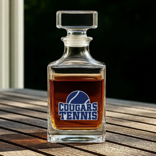 Cougars Tennis Design 1 Whiskey Decanters