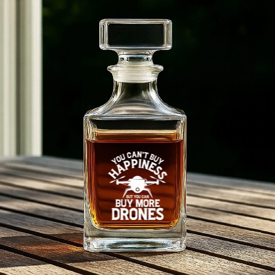 You Can't Buy Happiness Drone Pilot RC Flight Whiskey Decanters