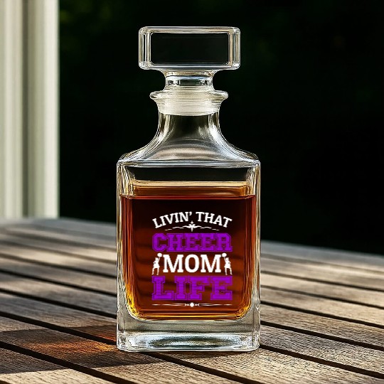Living Cheer Mom Life Cheerleading Mother's Day Whiskey Decanters