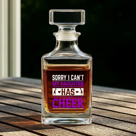 My Daughter Cheer Mom Cheerleading Mother's Day Whiskey Decanters