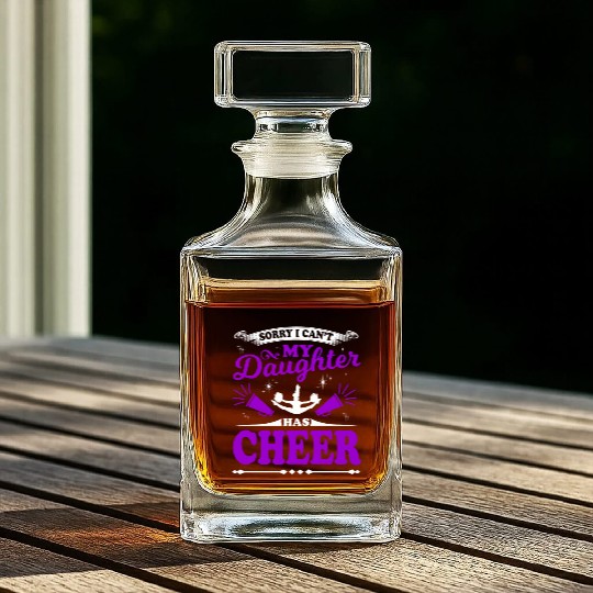 My Daughter Cheer Mom Cheerleading Mother's Day Whiskey Decanters