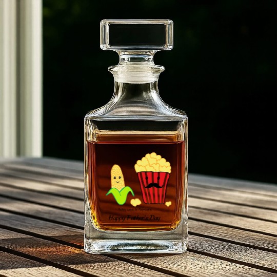 Baby Corn and Popcorn Happy Father’s Day Whiskey Decanters