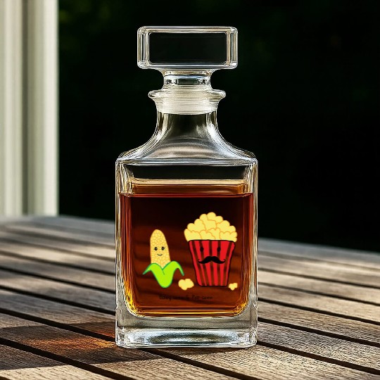 Baby corn and Popcorn Father and Baby design Whiskey Decanters