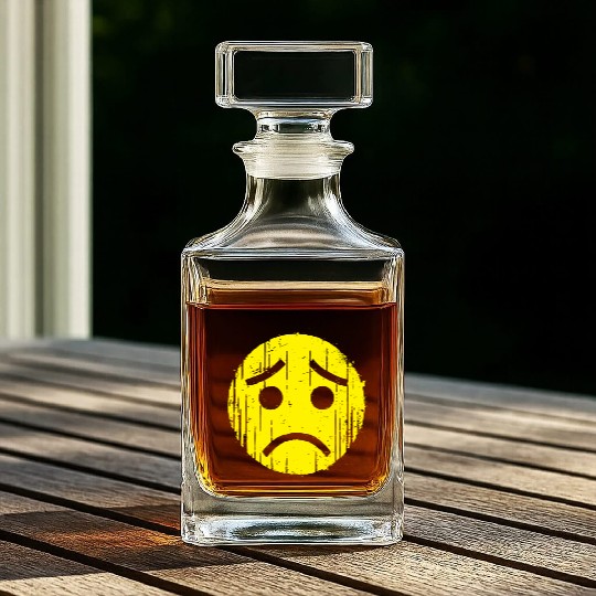 Depressed Emoticon Whiskey Decanters