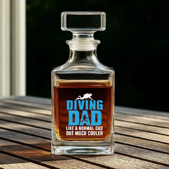 Diving Normal & Cooler Dad Gift Father's Day Daddy Whiskey Decanters