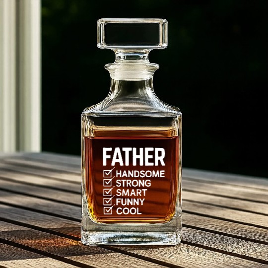 Handsome,Cool Daddy Gift Funny Father's Day Dad Whiskey Decanters