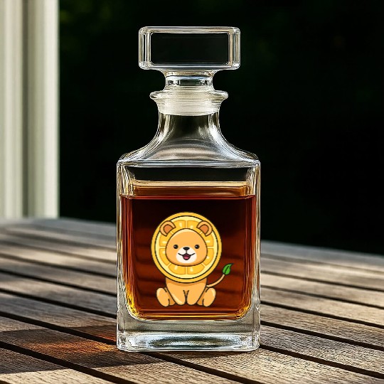 Lion Lemon Design for Lions Lovers Whiskey Decanters