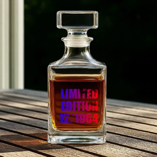 60th birthday Limited Edition 12/1964 Whiskey Decanters