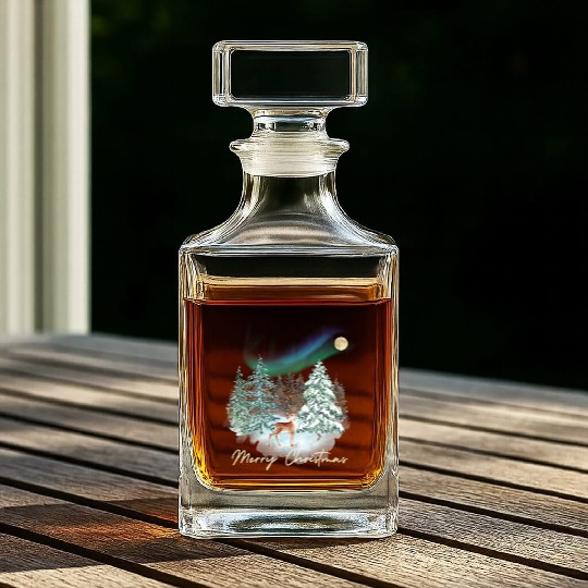 Christmas feeling winter wonderland with nordic Whiskey Decanters