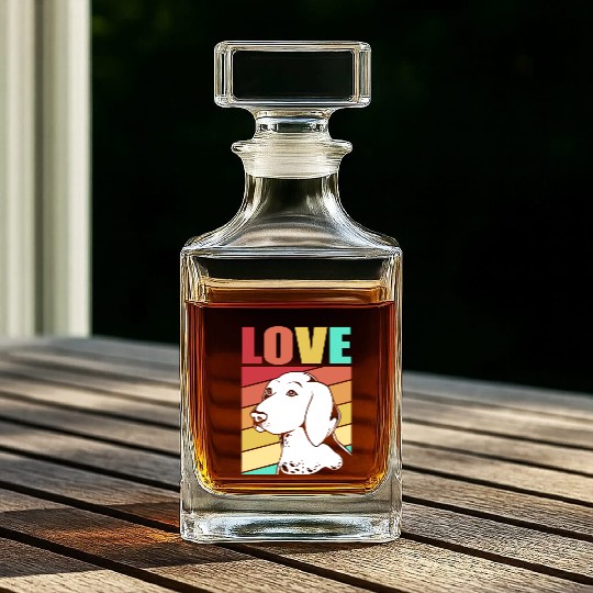 Retro German Shorthaired Pointer Dog I Love My GSP Whiskey Decanters