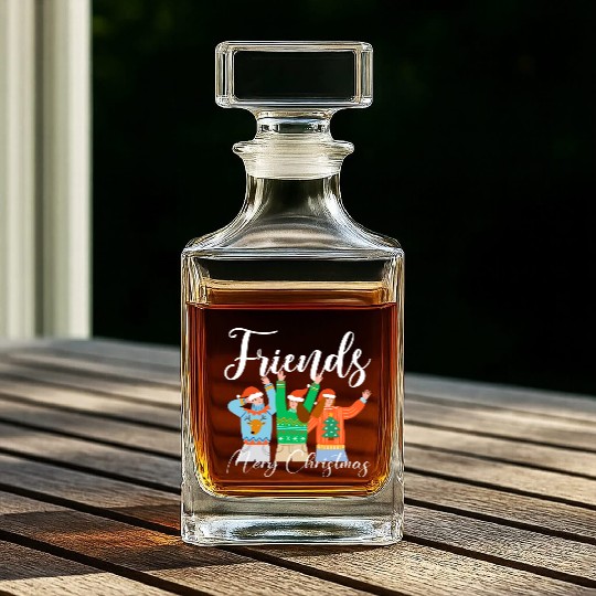 Best Friends Christmas Whiskey Decanters