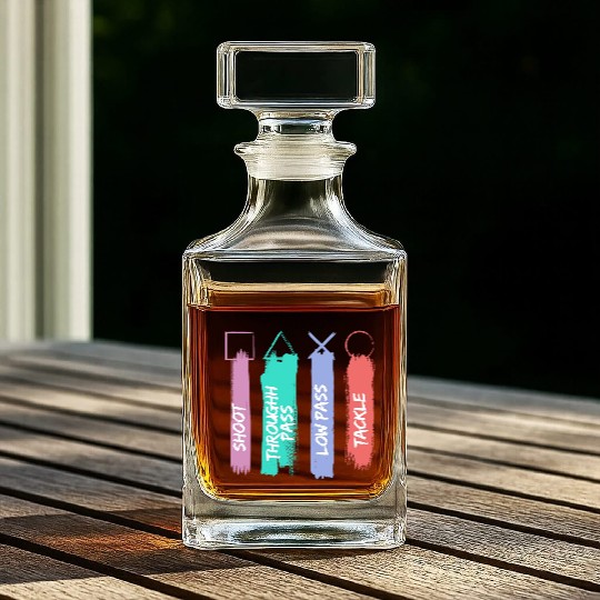 Playstation Button Whiskey Decanters