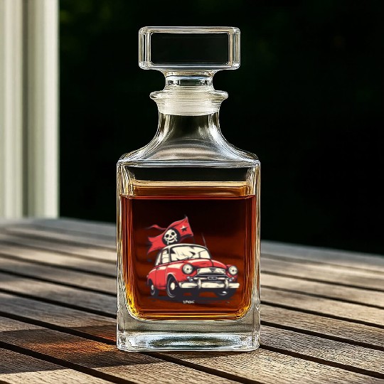 Communist Soviet Pirate Retro Car Whiskey Decanters