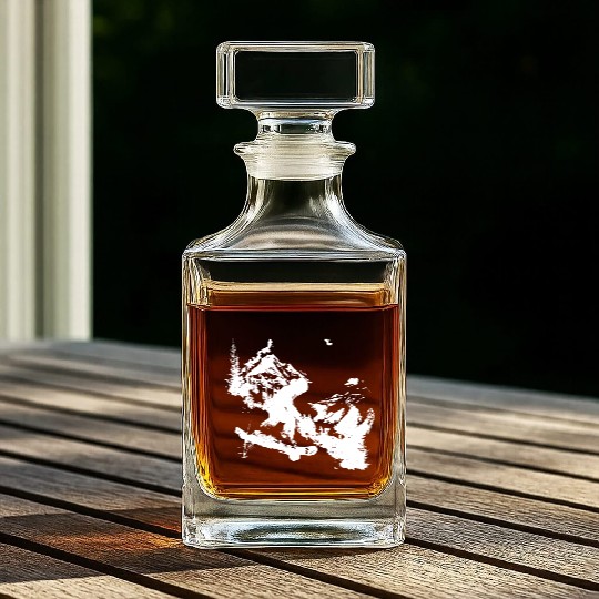 Snowboarding Graphic Whiskey Decanters