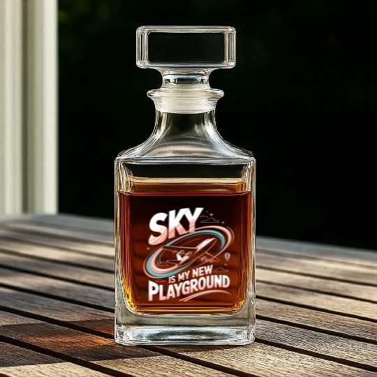 Sky Is My New Playground Whiskey Decanters