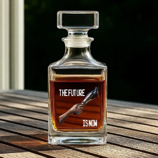 The Future is now Robot Robotic Science AI Whiskey Decanters