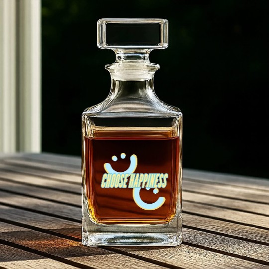 Choose Happiness | phozos Whiskey Decanters