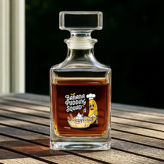 Banana Pudding Squad Lover Cooking Dessert Banana Whiskey Decanters