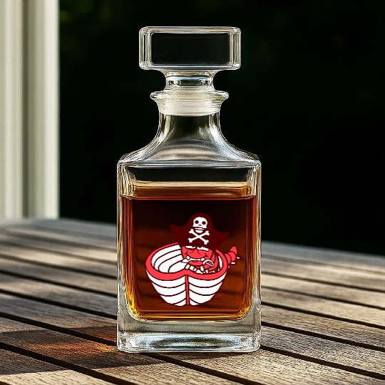 Funny Worm Caterpillar Pirate Sweet Paddle Rowing Whiskey Decanters