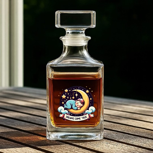 Dreams Come True Under Starry Night Sky Whiskey Decanters