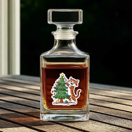 Climbing the Christmas Spirit Whiskey Decanters