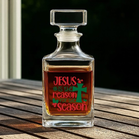 Jesus is the Reason for the Season, Christmas Whiskey Decanters