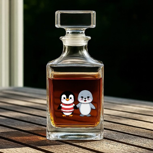 Penguin and Seal Friends Whiskey Decanters