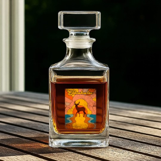 Elk Hunting Elkaholic Hunters Whiskey Decanters