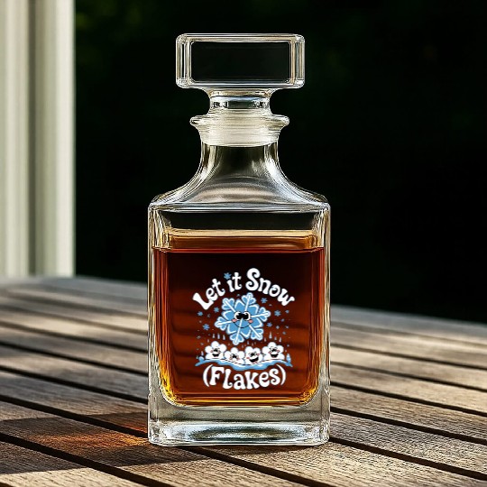 Let It Snow Whiskey Decanters
