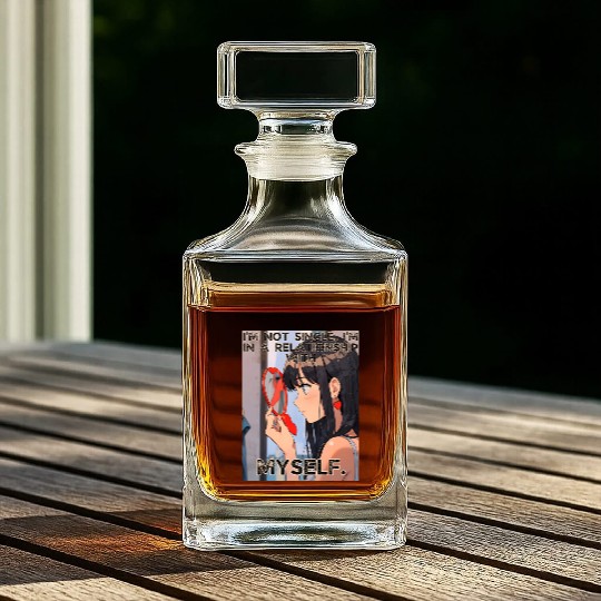 Not Single In Relationship with Myself Valentines Whiskey Decanters