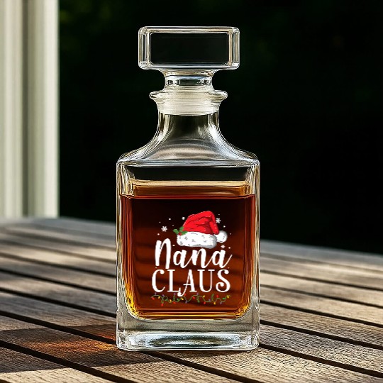 Funny Nana Claus Christmas Pajamas Santa Gift Whiskey Decanters