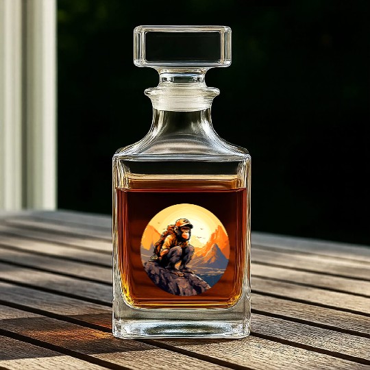 Monkey hiking / mountaineering monkey Whiskey Decanters